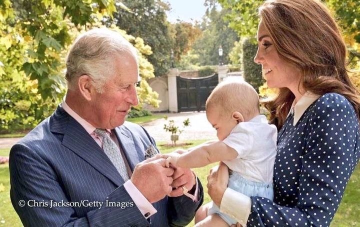 Prince Charles, Prince Louis and the Duchess of Cambridge. 