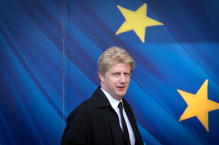 Jo Johnson visits the European Commission in Brussels on March 28, 2017. He has resigned as a minister in his brother's government and as an MP. 