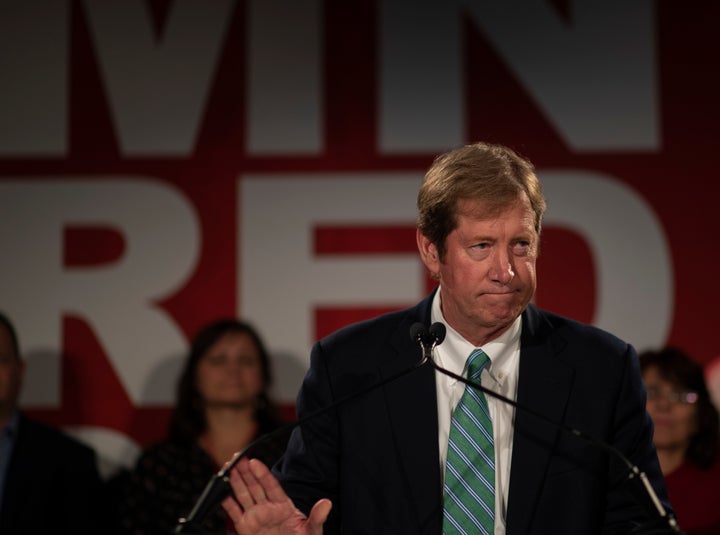 Minnesota Rep. Jason Lewis delivers a concession speech after losing his House seat to Democrat Angie Craig last week.