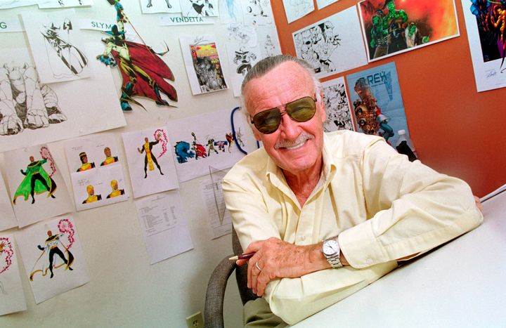 Marvel legend Stan Lee pictured in his Los Angeles office.