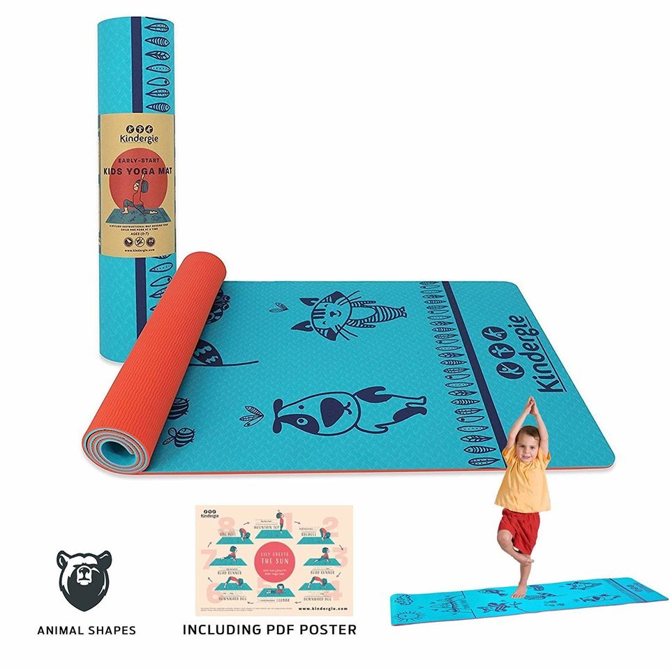 A playfully designed yoga mat to teach kids mindfulness.