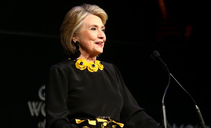 Hillary Clinton speaks at Glamour's Women of the Year awards on Monday. 