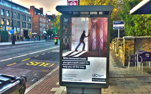 Advertisements promoting Universal Credit have appeared at bus stops and other locations across the UK.