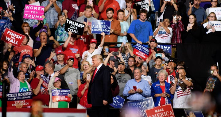 Since Aug. 1, 2018, Trump has held 33 campaign-style rallies, targeting states with rural, white populations and higher than 