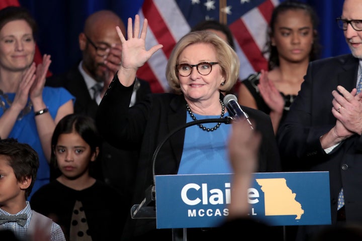 Sen.Claire McCaskill of Missouri was one of at least three Democratic incumbents who lost in states that are whiter than the