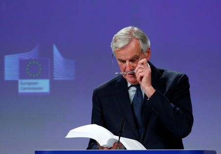 Michel Barnier held a press conference in Brussels.