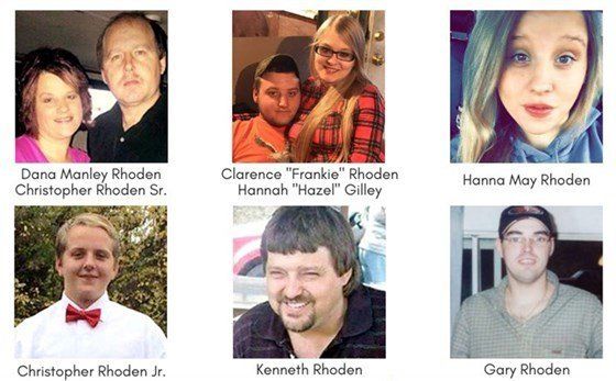 The eight people murdered in Piketon, Ohio, on April 22, 2016.