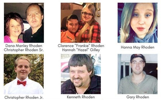 The eight people murdered in Piketon, Ohio, on April 22, 2016.