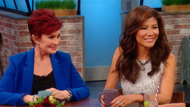 Sharon Osbourne praised former "Talk" cohost Julie Chen's bravery but ripped into her husband's halitosis.