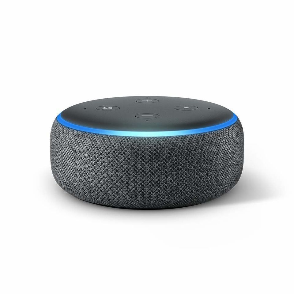 An Amazon Echo Dot.