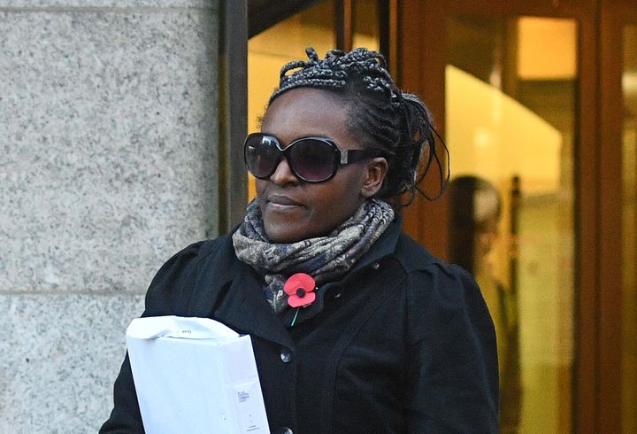Labour MP Fiona Onasanya leaves the Old Bailey in London, where she is accused of perverting the course of justice by lying to Cambridgeshire Police about who was driving a speeding car.