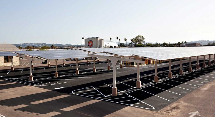 A solar installation at Marine Corps Air Station Miramar in San Diego, California.