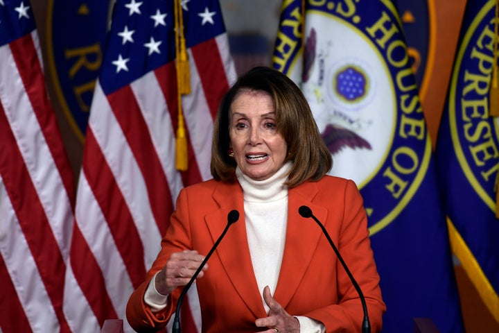 House Minority Leader Nancy Pelosi (D-Calif.) speaks during a press conference on Thursday, Nov. 15, 2018. Pelosi faces a revolt from a group of largely centrist Democrats.