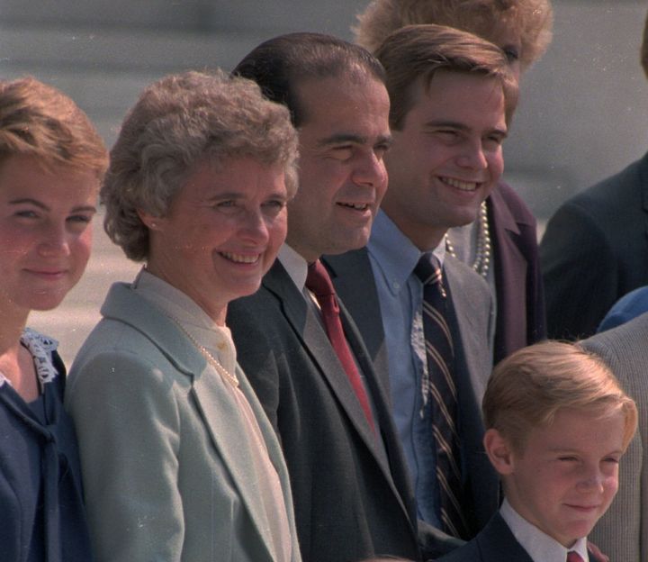 Antonin and Maureen Scalia and some of their children in 1986, the year he became a Supreme Court justice.