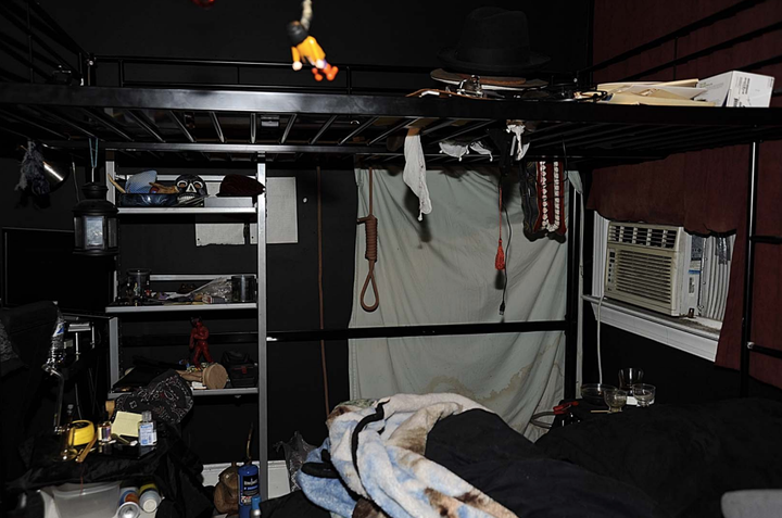 A noose found inside the Clark home.