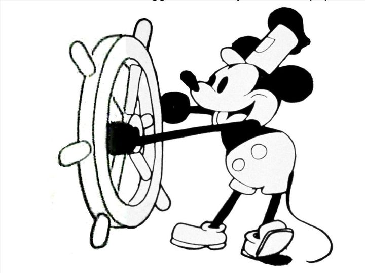 Mickey Mouse in his movie debut as “Steamboat Willie."
