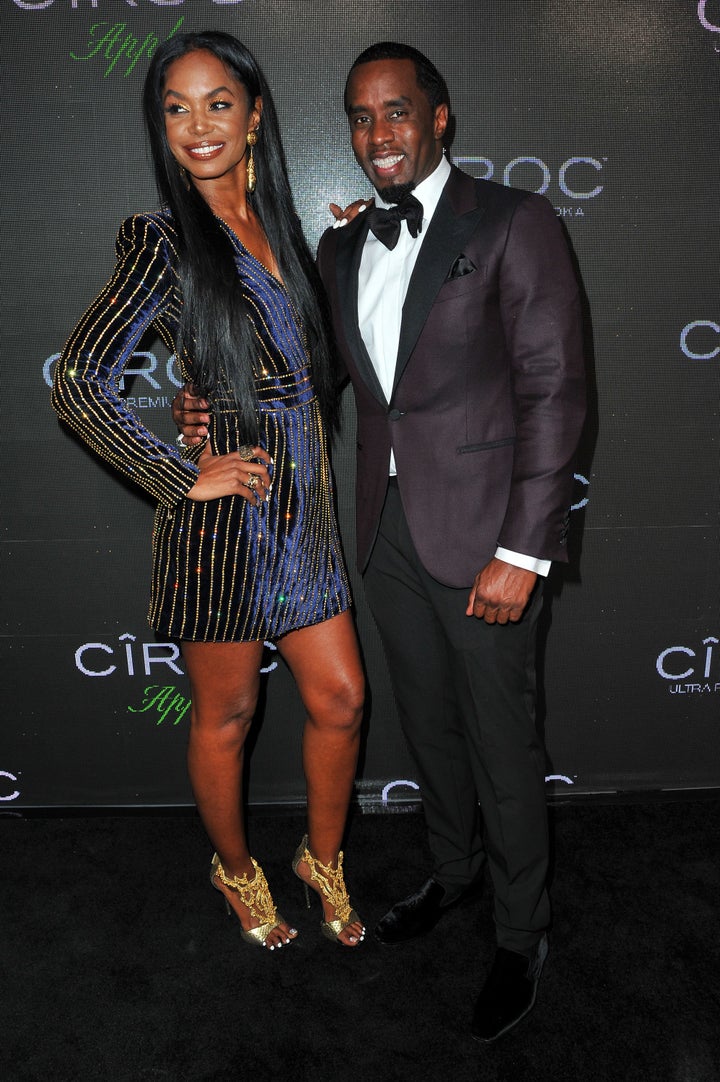 Model Kim Porter and recording artist Sean "Diddy" Combs are seen attending the rapper's birthday party in Beverly Hills in 2015.