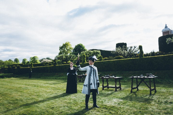 Emma Stone and Rachel Weisz in "The Favourite."