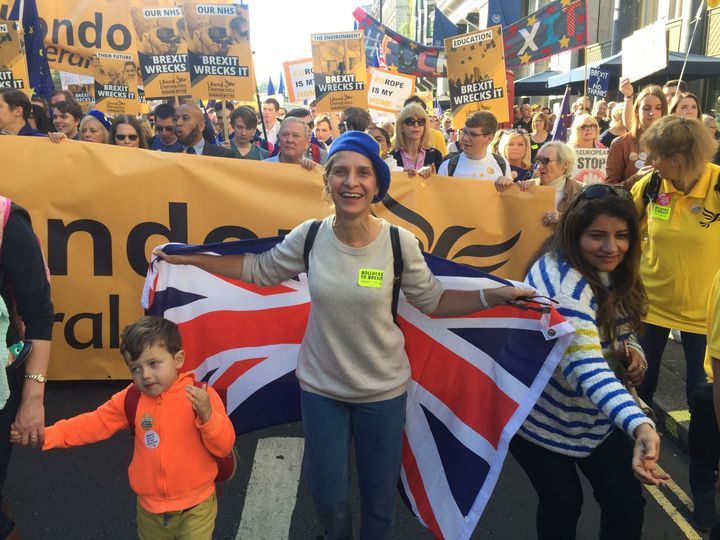 Wera Hobhouse MP marching for a People's Vote