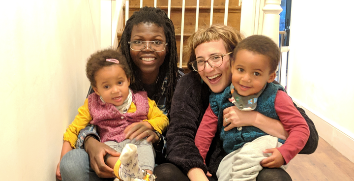 Leah Anidi-Ryz and her wife Enor with their twins.