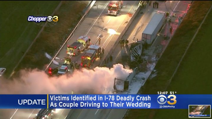 Kathryn Schurtz and Joseph Kearney were on their way to their wedding in Pittsburgh on Wednesday when they were killed in a fiery highway crash.