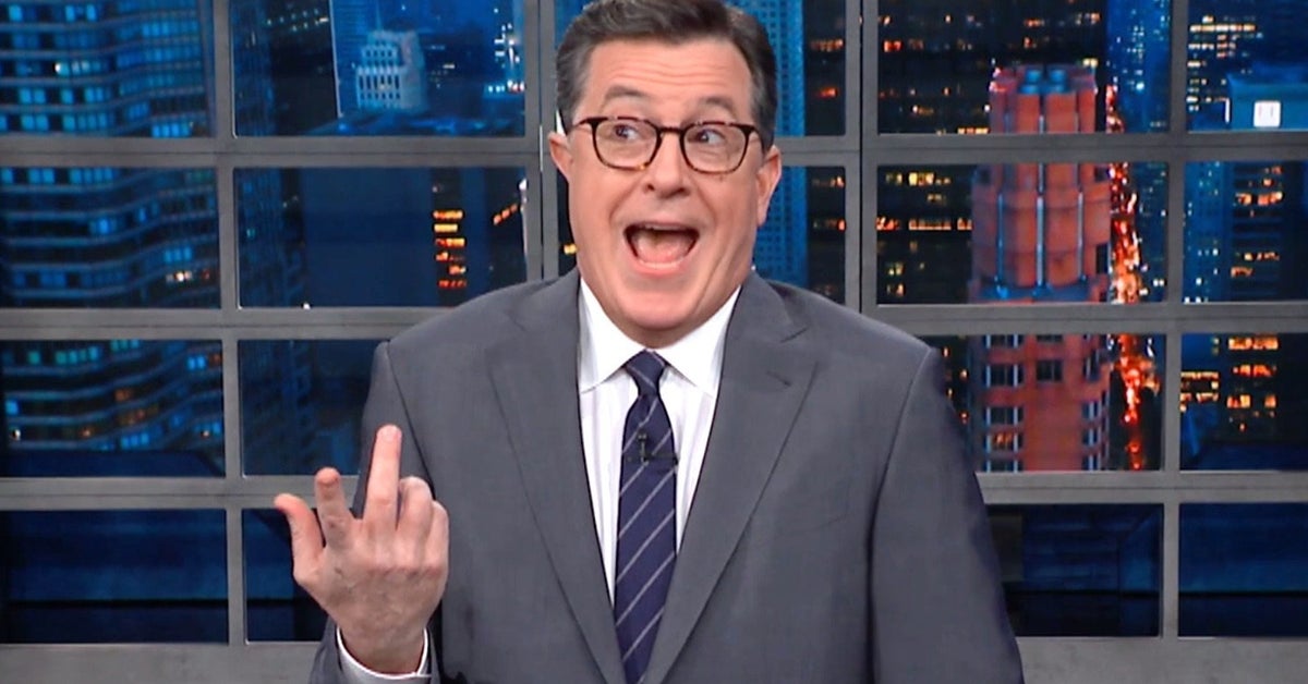 Stephen Colbert Ends 10 Seconds Of Stunned Silence With A Blistering