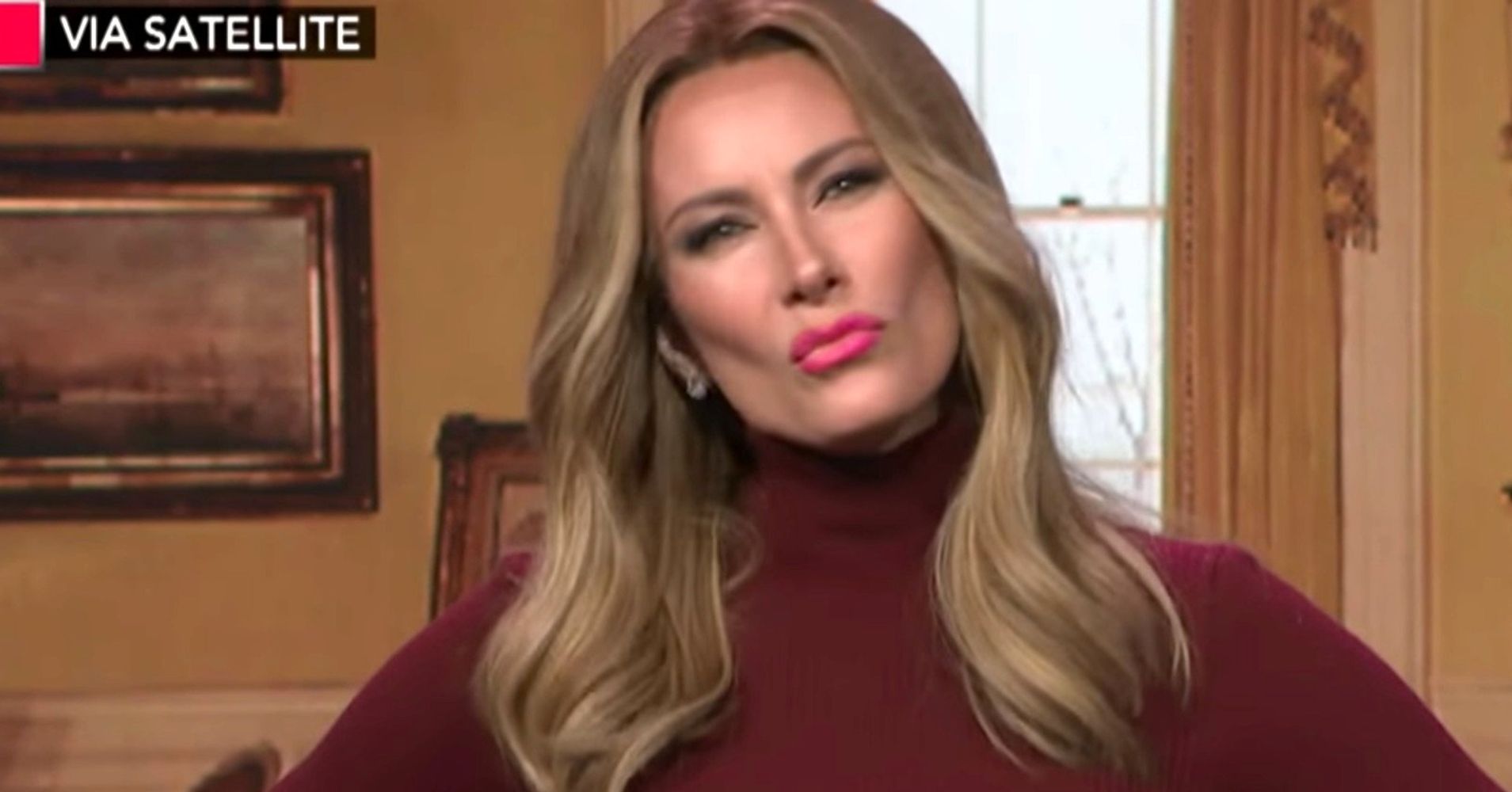 Fake Melania's Dirty Joke About Trump's Privates Literally Stops The