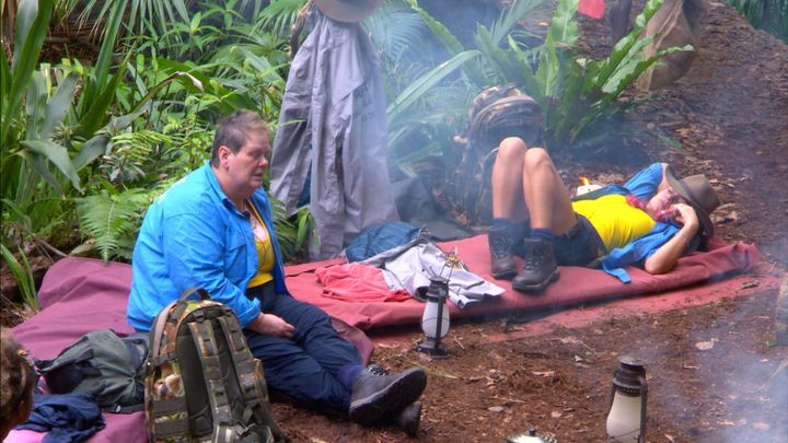Anne Hegerty and Rita Simons in the jungle