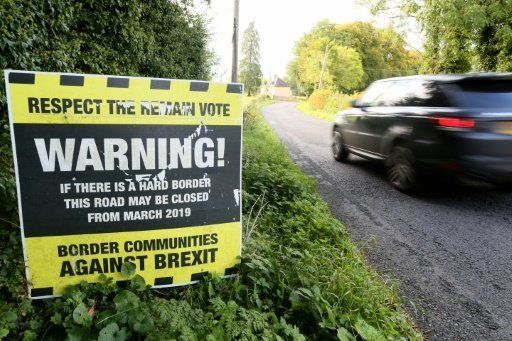 A sign near the Ireland border 