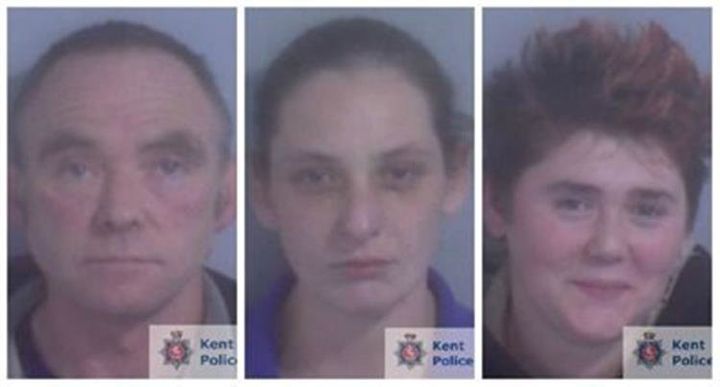 (R-L) Glenn Pollard, his daughter Heather and lover Hayley Weatherall were all sentenced to life in jail after plotting to kill Hayley's husband