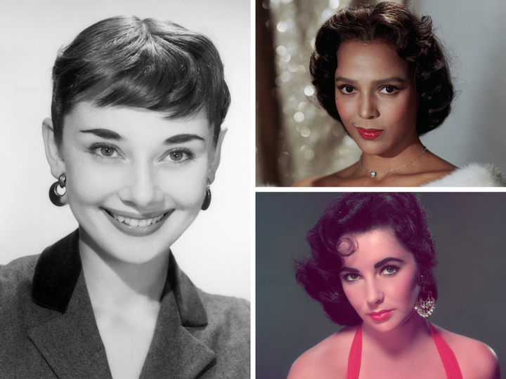 Audrey Hepburn, Dorothy Dandridge and Elizabeth Taylor.