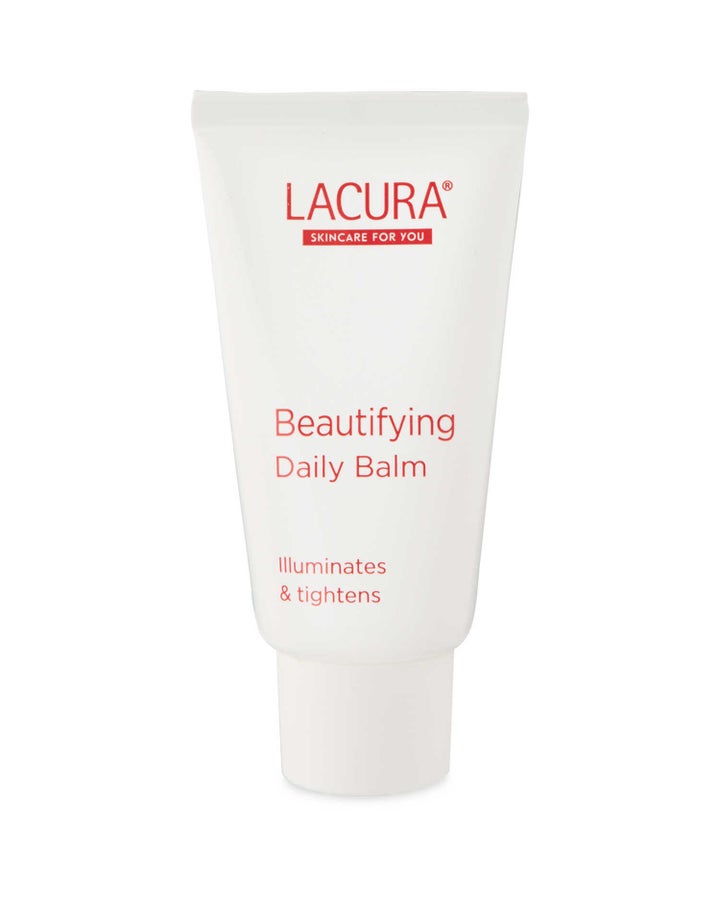 Illuminate and tighten skin before applying your makeup with the Lacura Beautifying Daily Balm, £2.29.