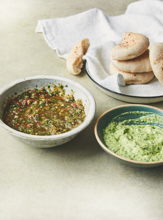 Green chilli dip .