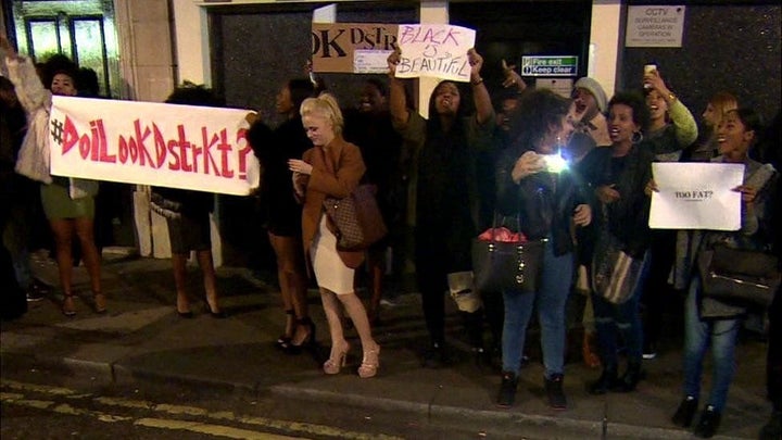 Protest outside DSTRKT (2015)