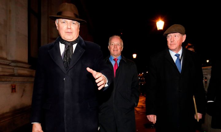 Iain Duncan Smith, Peter Lilley and David Trimble leave No.10