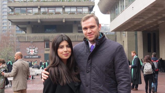 Matthew Hedges with his wife Daniela Tejada