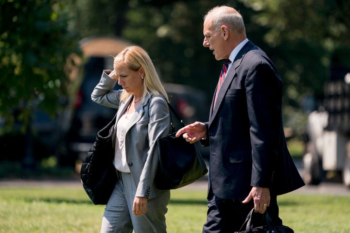 Secretary of Homeland Security Kirstjen Nielsen and White House chief of staff John Kelly are two of several senior administration officials rumored to be on their way out.