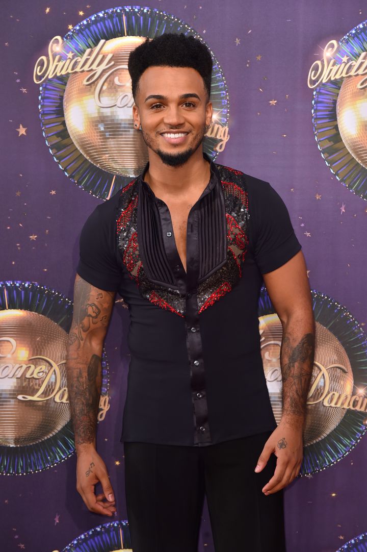 Aston at last year's 'Strictly' red carpet launch