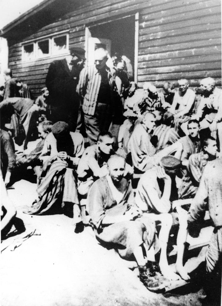 About 95,000 people are believed to have died in the Mauthausen camp system. This undated photograph taken outside the camp's hospital barrack was taken at great risk by Swiss prisoner Kurt Zalud and was later used as evidence in the Dachau war crimes trial.