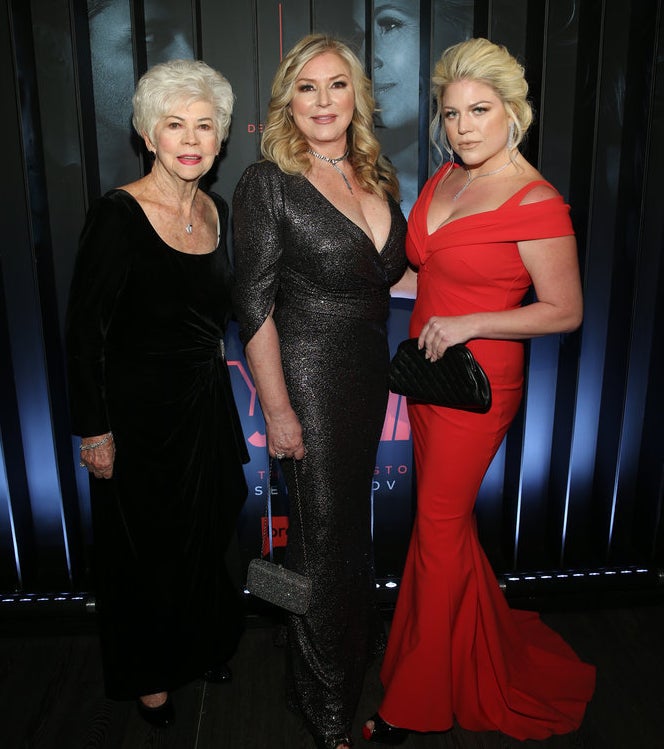 The real-life Arlane Hart, Debra Newell and Terra Newell at the "Dirty John" premiere.