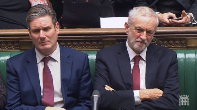 Shadow Brexit Secretary Keir Starmer and Jeremy Corbyn