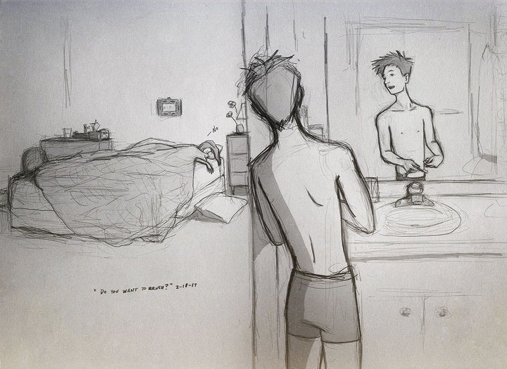 "양치할래?" "아니"