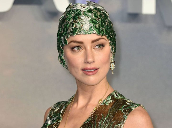 Amber Heard attends the world premiere of "Aquaman" in London on Nov. 26. 