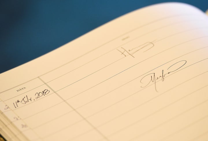 There's no doubt Meghan Markle's calligraphy training plays a role in her handwriting as a royal, which has been <a href="https://www.womenshealthmag.com/life/a22131557/meghan-markle-handwriting-changes-royal/" target="_blank" role="link" class=" js-entry-link cet-external-link" data-vars-item-name="dissected by experts" data-vars-item-type="text" data-vars-unit-name="5bfd5533e4b0771fb6be3858" data-vars-unit-type="buzz_body" data-vars-target-content-id="https://www.womenshealthmag.com/life/a22131557/meghan-markle-handwriting-changes-royal/" data-vars-target-content-type="url" data-vars-type="web_external_link" data-vars-subunit-name="article_body" data-vars-subunit-type="component" data-vars-position-in-subunit="6">dissected by experts</a>.