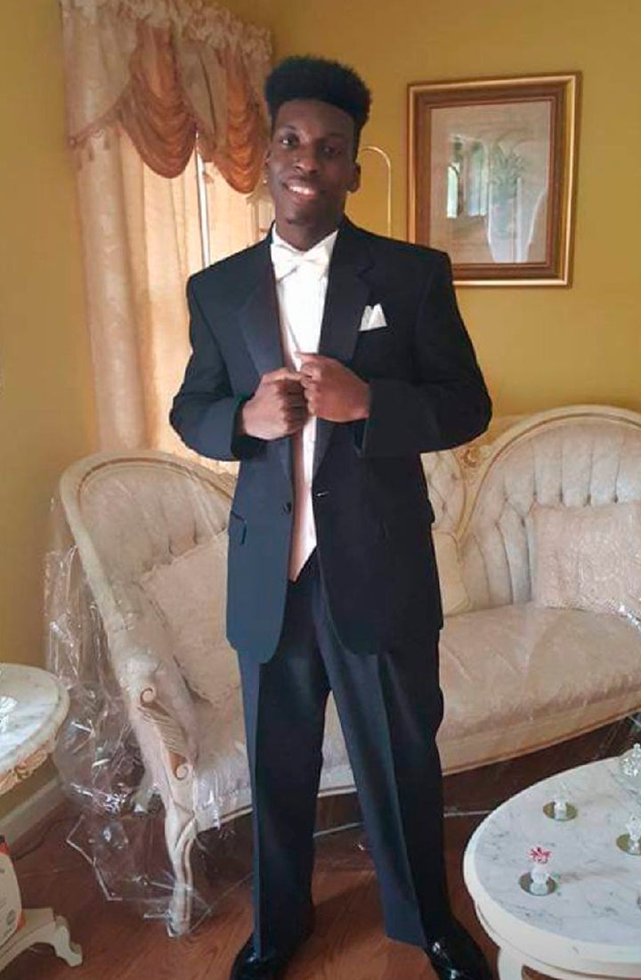 This undated image provided by Emantic Bradford, Sr. shows Emantic Fitzgerald Bradford Jr., 21, posing for a picture at his f
