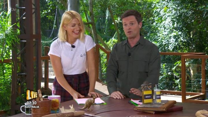 Holly and Dec presenting I'm A Celebrity... Get Me Out Of Here! back in 2018