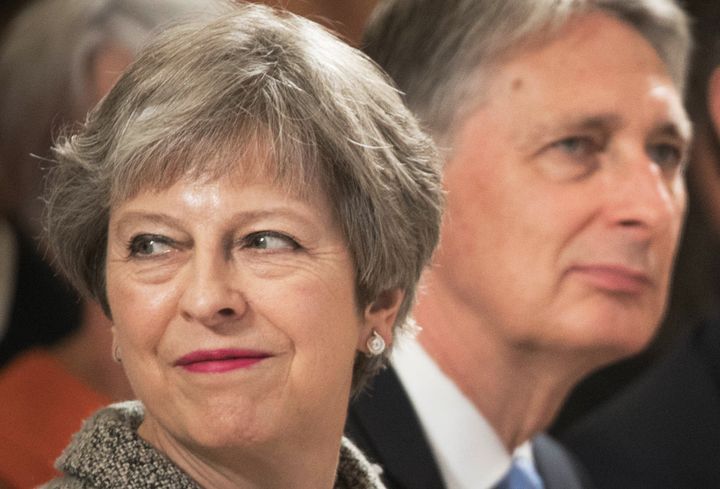 Theresa May with Philip Hammond 