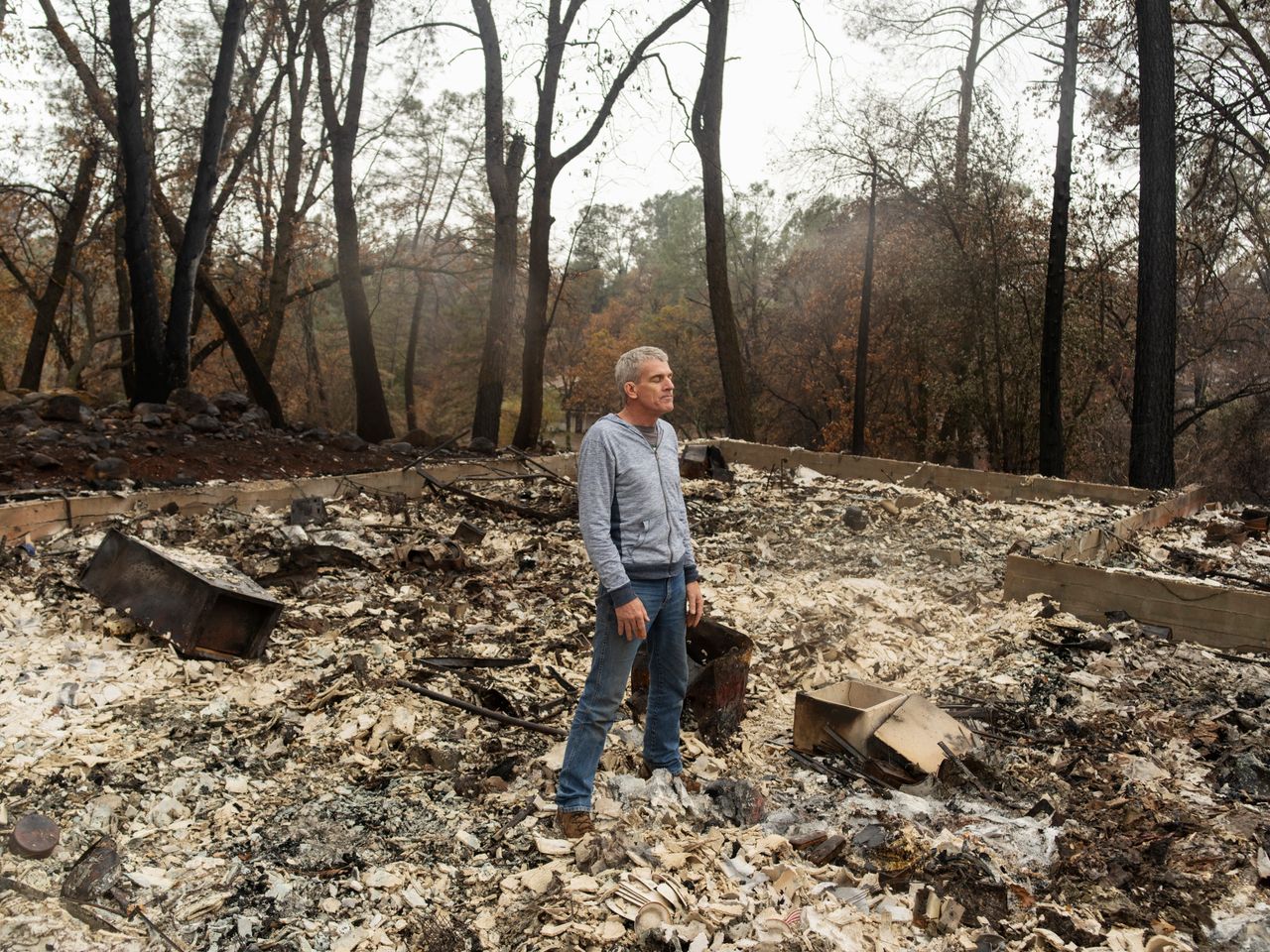 Robert Bean after speaking to his father on the phone about the state of his father's house. 