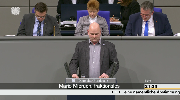 Mario Mieruch im Bundestag.