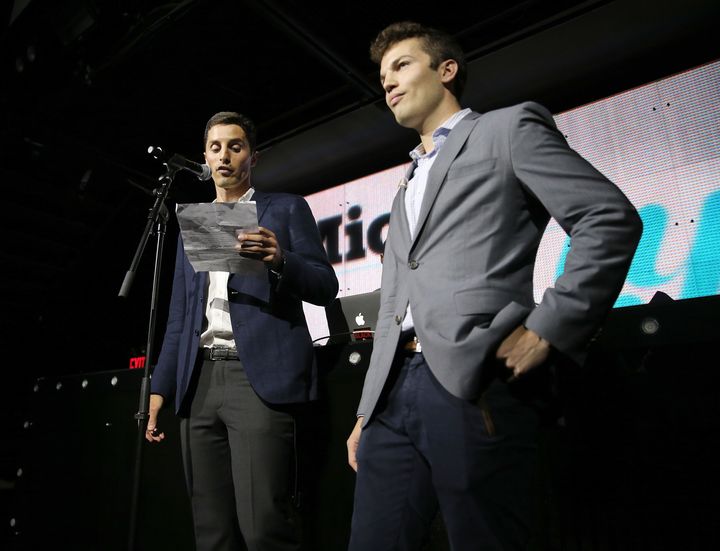 Mic’s co-founder and CEO Chris Altchek (left, seen here in 2015) had to deliver some impossibly difficult news on Thursday morning: The company was effectively dead.
